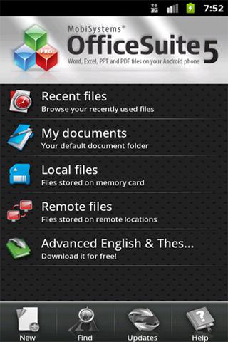 OfficeSuite Pro 5 - verze pro Tablet
